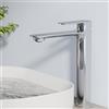 EMKE Rubinetto da bagno Ultrathin Design, 269 x 215 x 49 mm, ottone, cromato, cartuccia in ceramica, miscelatore per lavabo, rubinetto con aeratore, facile installazione