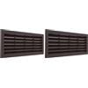 La Ventilazione P25R2510M Griglia di Ventilazione rettangolare in Plastica marrone da incasso con rete antinsetti. Dimensioni 254x108 mm (Confezione da 2)