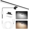 NIORSUN Luce Specchio Bagno LED 15W 60cm Doppia Temperatura Colore 4000K 6000K, Impermeabile IP44, 1500Lm, Montabile su Specchio/Mobile/Parete (Nero)