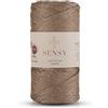 S SENSY Sensy Premium - Corda in poliestere glitterata, 2 mm, 251 m, 90% polipropilene, 10% poliestere, per macramè e uncinetto