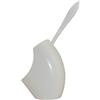 SimplyBest Set di scopino per WC con farina, spazzola sanitaria in colore bianco, altezza circa 38 cm, elegante, senza tempo e fresco, un must per ogni WC