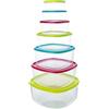 QILZO Contenitori per alimenti |Set 7 pezzi 220ml 350ml 600ml 1,2L 2L 2,7L 3,6L