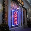 SOLIDEE Insegna Luminosa LED Scritte Neon Alimentate da USB con Interruttore Dimmerabile Luce al neon per Decorare Party Bar Hotel Shop Cafe Restaurant Sala giochi(verticale rosso e blu)