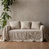 L'Emporio Casa Telo Arredo Copridivano Ricciolo Tela Robusta Grossa in Cotone di Panama Misure Maxi 160X280-260x280-360x280 Lenzuolo Copritutto Made Italy (160x280, Panna)