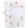 KeCool Rilegatore per Fotocarte 7,6 cm Kpop, Libro Porta Fotocarte Carino, Mini Album Fotografico Portatile Kpop con Ciondolo Carino per Collezione di Fotocarte, 40 Tasche (Bianco)