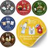 LiveLaif® - Ø11cm- Kit 6 adesivi riciclaggio dei rifiuti selettivo | FRANCES, vinile adesivo| Stikers per rifiuti riciclaggio | Etichette secchiello selettivo | Colori, educare i bambini (France)