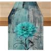 Miuyunya Runner da Tavolo Moderno Estivo Esterno Lago Blu Piante Fiori Impermeabile 40x140 Retrò Runner Tavolo Primaverile Cucina Decorazione per Caffè, Feste, Matrimoni, Cene di Eventi