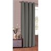 Gardinenbox Tenda con passanti, in micro raso, traslucido, tinta unita opaca, grigio scuro, altezza 245 x larghezza 140 cm