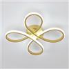 Comely - Plafoniera LED da soffitto a forma di fiore, 30W, 3400LM. Lampada LED oro, per diversi ambienti come camera da letto e soggiorno. Luce bianca fredda 6500K. Dia 30cm