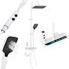 Altaudia Colonna Doccia Termostatica con Display LED - 4 Vie (Pioggia 30×20 cm, Doccetta, Spray 3 Modalità, Getto), Materiale Inox/ABS, SX Caldo/DX Freddo, Altezza Regolabile, Colore Bianco