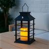 BEPER P207ILO303 Lanterna Solare con Candela LED Effetto Fiamma, Lampada Solare da Esterno con Gancio, Accensione Automatica, Luce Calda Tremolante, IP44 per Giardino e Balcone