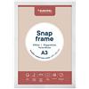 Europel Cornice a Scatto A4 Bianco Opaco, Sistema Easy Click, Profilo 25x11 mm, Alluminio Anodizzato con Protezione Antiriflesso, Montaggio a Parete