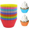 CENRONG Pirottini da Forno in Silicone Multicolore 27 Pcs Stampi Riutilizzabili per Muffin, Pastichieria e Torta