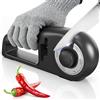 Pietuley Affilacoltelli Professionale 7 in 1, Affila Coltelli da Cucina, Affilatore per Coltelli, Knife Sharpener, Seghettati Ceramici Affila Forbici, Affilacoltelli Manuale, Affilatrice Coltelli