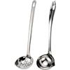 YouXiaor Mestolo in Acciaio inox Cucchiaio YouXiaor 2PCS Mestolo Scanalato Cucchiaio per Filtro Dell'olio Separatore Olio Separatore di Grasso per Alimenti Cucchiaio Separatore di Grasso per Pentola Calda
