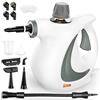 Traumheim Pulitore a Vapore Manuale Multiuso 1300W con 12 accessori, Pressione vapore 3 Bar, Serbatoio 350ML, Pulitore a vapore senza prodotti chimici per cucina, pavimenti, piastrelle, divani (Bianco)