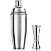Anfly Shaker Cocktail 750ml Anfly Shaker Cocktail Set in Acciaio Inox Inossidabile Jigger Misurino Graduato 50ml 25ml,Bartender Kit Cocktail Shaker