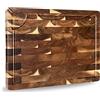 TJ POP Tagliere in Legno di Acacia, TJ POP Tagliere in Legno 38 x 28 x 3 cm, Tagliere da Cucina Premium con Piedi Antiscivolo per Tagliare Carne, Verdure, Frutta e Formaggio