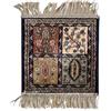 LaVelahome Tappeto Classico Piccolo cm 35x35 Francobollo Quadrato Con Frangia Nappe (Blu_FRA, 35_x_35_cm)