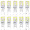 Jiotouhu Lampadina LED G9, Bianco freddo 6000K, 3W equivale a una lampadina alogena da 30W, Guscio trasparente, 300 lumen, senza sfarfallio, non dimmerabile, confezione da 10