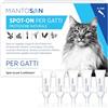 Mantosan Spot-On Vegetale per Gatti 5 Pipette da 3ml Protezione Naturale con Olio di Neem Ozonizzato e Oli essenziali di Geranio, Citronella, Lemongrass, Lavanda e Rosmarino - Nuova Formula
