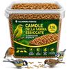 ALEJANDRO FUENTES AF® Camole della Farina Essiccate 300g, 2,5L Mangime Uccelli Selvatici Tenebrio Molitor 52% Proteine, Snack Naturale per Pettirosso, Cinciallegra e Ricci, Alternativa Farina di Grillo 100% Naturale