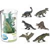 Papo 33019 - Mini Tubo Dinosauri, PVC, multicolore