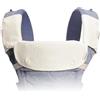 Bebear imbottiture da dentizione per marsupio, bavaglini in cotone 100% per marsupio da neonato a bambino, 3 pezzi di assorbenti per bambini/bambine(White)