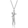 GILIEYER Collana Abbraccio Coppia, Personalità della Moda Collana Abbraccio Affettuoso Coppia Abbraccio Ciondolo Amore Coccole Abbraccio Gioielli Regalo per Donne Uomini (Argento)