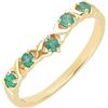 Ivy Gems Anello eternità in oro giallo 9 carati con smeraldo, Gemma, Smeraldo