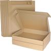 STRBOXONG C4 A4 Scatole di spedizione in cartone ondulato, 320x222x46mm grandi scatole postali per la spedizione, scatole di imballaggio marrone per affari, stoccaggio o regalo (15 pezzi)