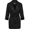 ONLY Onldiane-Giacca in Finta Pelle Scamosciata, Colore: Otw Cappotto Corto, Nero, L Donna