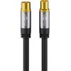 Goobay Cavo di collegamento Antenna [1x Presa antenna 75 ? - 1x Spina antenna 75 ?] 2.00 m 135 dB Flessibile Nero Goobay [70367]