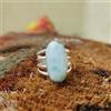 Buona Aspetto Larimar Gemma 925 Argento Sterling Mano Anello Tutti Misura X-36
