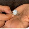 Brillante Luna Gemma 925 Argento Sterling Artigianale Anello Tutti Misura AC-152