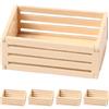 SEWACC 5 mini cassette in legno per case delle bambole, cassette da latte in miniatura in legno, piccoli cestini per casa delle bambole come accessori decorativi, 1,49 x 1,02 x 0,59 pollici