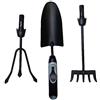 Générique No Name 53001457-Set di 3 Utensili per Fiori, Colore: Nero