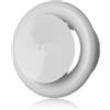 ABOUT VENT Ø 80mm Valvola d'aria Regolabile Rotonda in Metallo Bianco - Diffusore d'aria di Mandata - Griglia di Ventilazione a Parete
