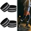 IHLOOTD 4 Pezzi Bracciale Riflettente,Bande Catarifrangente di Alta Visibilita, Fasce Riflettenti per Bicicletta,Fasce Riflessione di Sicurezza,Bande Catarifrangenti per Notturne Corsa Ciclismo