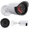 Maclean IR1800 Telecamera finta lampeggiante LED IP44 | Staffa regolabile per esterni e interni, adesivo di avvertimento efficace protezione preventiva (1, bianco)
