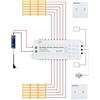 MALIIGAZA Illuminazione intelligente a LED, 12 livelli, luce bianca calda, 3000 K,