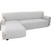 Easy-Going Copridivano a forma di L, per divano sezionale, per chaise longue, reversibile, per animali domestici, bambini, cane, gatto (grande, grigio chiaro)
