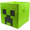 HOX Scatole portaoggetti pieghevoli per bambini Minecraft Creeper con manici, resistenti e di alta qualità, in tessuto pieghevole, compatibili con mobili Ikea Kallax, perfette per organizzare la