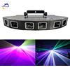 Ybeiyuan Proiettore laser a scansione a colori a 6 lenti a forma di ventaglio da discoteca DMX512 RGB Effetto scenico Luce laser DJ Disco Party Dance Floor Bar