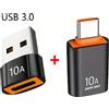 congdi Adattatore USB C 3.0 Adattatore da tipo C a USB 3.0 per telefono cellulare Convertitore USB C da maschio a femmina Convertitore USB tipo C per PC portatili