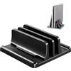 Supporto Verticale Per Laptop In Acrilico | Organizzatore Salvaspazio Per MacBook E Notebook | Design Invisibile Nero - 5