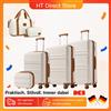KONO Valigia trolley KONO ABS + PC con 4 ruote gemelle e lucchetto TSA (set da 2/4/6 pezzi) - Valigia rigida leggera