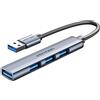 Vention Hub Usb Vention CKOHB Usb 3.0 a USB 3.0/3x2.0 5000 Mbit/s 15cm Grigio [CKOHB]