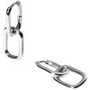 Purelei Orecchini ovali convertibili, impermeabili, orecchini a cerchio 2 in 1, con ciondolo ovale rimovibile, in acciaio inox e placcatura in oro 14 K/18 carati, minimalisti e versatili, Normal