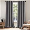 EMEMA Tende Grigio Opache con Occhielli 245 CM di lunghezza, Morbide Tende Oscuranti, Set di 2 Tende Oscuranti per Soggiorno Camera da Letto, Tende Opache con Occhielli Ciascuna H245 x B140 CM